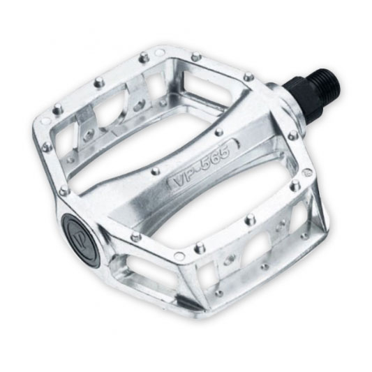 silver bike pedals