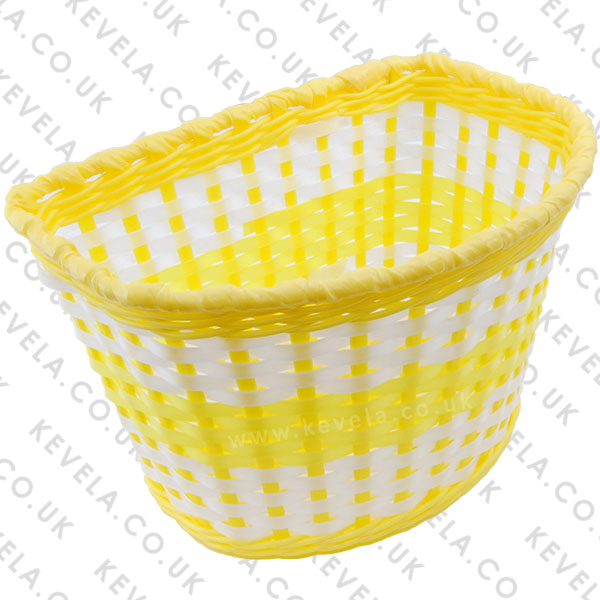 yellow bike basket