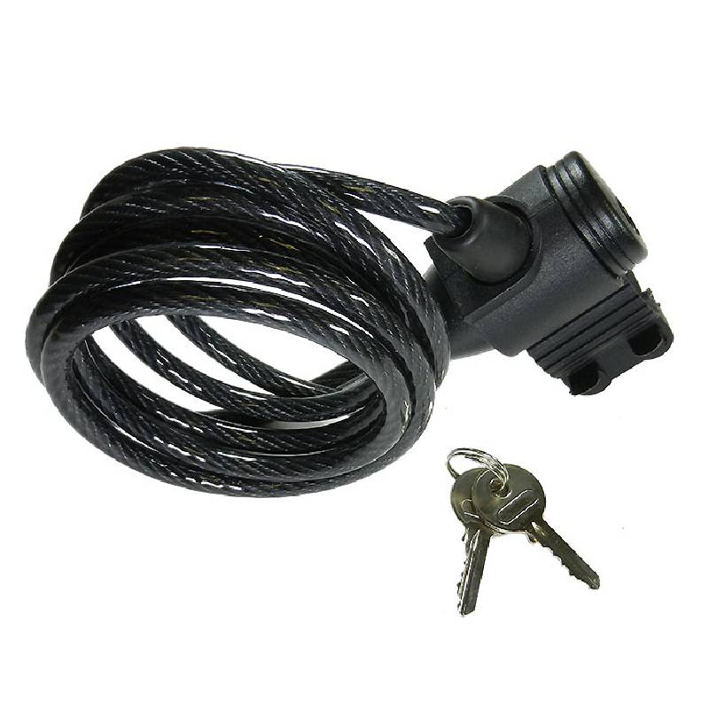 Bicycle Coil Cable Lock 12mm x 1.8m