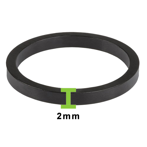 Ahead 1 1/8 Spacer 2mm Black